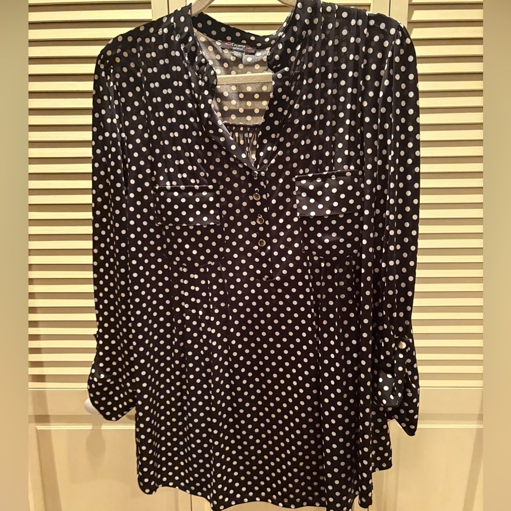 Cocomo Black and White Polka Dot Top